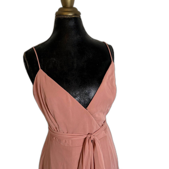 Lovely Blush Pink Maxi Dress Prom Wedding Guest Gown Women’s Size Small - Picture 2 of 12